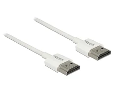 DELOCK HDMI-Kabelis HighSpeed Ethernet A->A 4K 3D 0,50m baltas kaina
