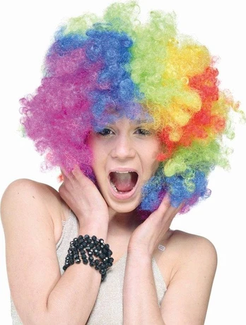 GoDan Peruka afro tęczowa - 1 vnt. universalus