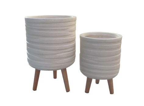 Vazonas Domoletti LT14642T-1S, keramika/molis, Ø 24 cm, rudas