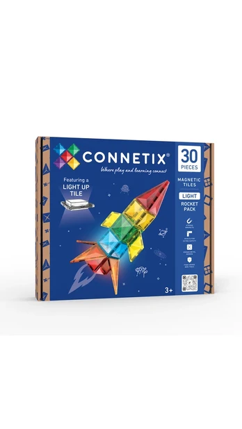 CONNETIX - Magnetinix konstruktorius šviesos raketa, 30d.