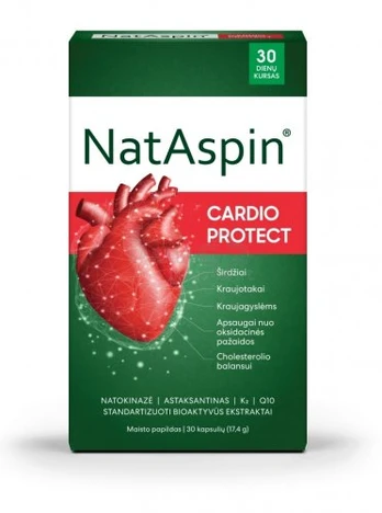 Širdžiai NATASPIN CARDIO PROTECT, 30 kaps.