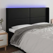Galvūgalis su LED, juodos spalvos, 203x16x118/128 cm kaina