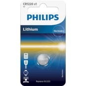 Elementai Philips CR1220 Lithium 3 V (12.0 x 2.0) kaina