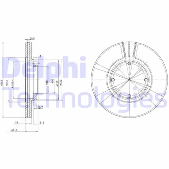 Stabdžių diskas DELPHI BG2394