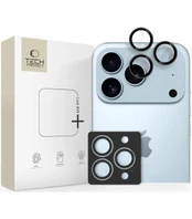 Juoda kameros apsauga Apple iPhone 14 Pro / Max / 15 Pro / Max / 16 Pro / Max / 17 Pro / Max telefonui "Tech-Protect CamRing Fit