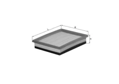 Oro filtras MAHLE LX1036/2 kaina