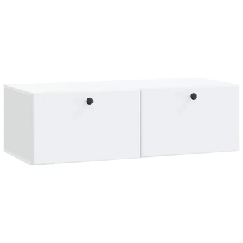 Sieninė TV spintelė 98 x 41 x 30 cm Balta Apdirbta mediena
