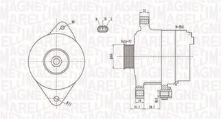 Kintamosios srovės generatorius MAGNETI MARELLI 063731893010