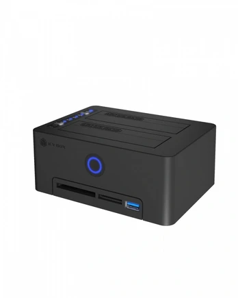 IB-1233CL-CR 2x 2.5/3.5 SSD/HDD, kortelių skaitytuvas
