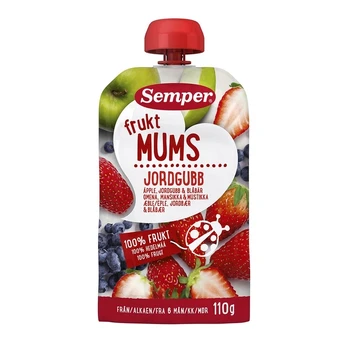 Tyrė su braškėmis 6 mėn. SEMPER MUMS RTE, 110 g