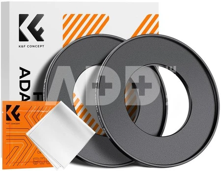 K&F Concept K&F Step Up Filter Ring 49-82mm*2pcs,+Vacuum Cleaning Cloth*1