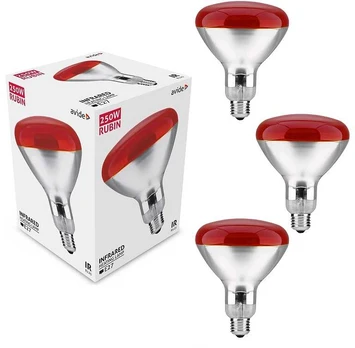 Infraraudonųjų spindulių lempa Avide 250W E27 3vnt
