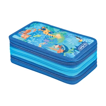 Penalas 3-jų dalių Herlitz Jungle Safari mokyklinėmis priemonėmis