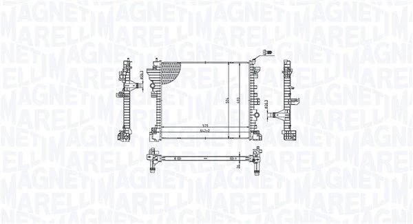 Radiatorius, variklio aušinimas MAGNETI MARELLI 350213214300