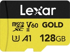 Lexar memory card microSDXC 128GB Gold UHS-II V60 A1