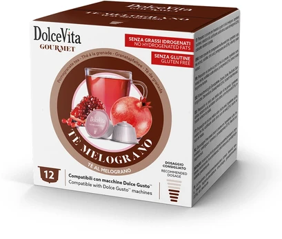 Arbatos kapsulės TE' AL MELOGRANO granatų, 12 kaps., Dolce Vita, Dolce Gusto® aparatams
