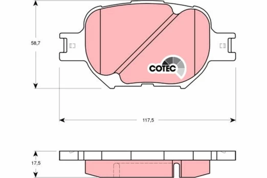 TRW GDB3316 Brake pad set