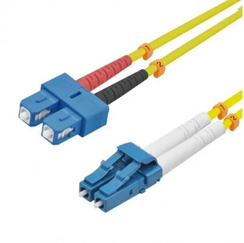 helos LWL Patchkabel OS2 Duplex 3,0mm LC-SC 9/125µm gelb 0,5m LSZH