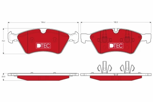 TRW GDB1642DTE Brake pad set