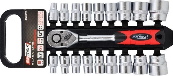 AW-Tools AWTOOLS RAKTŲ RINKINYS 1/2 "19vnt