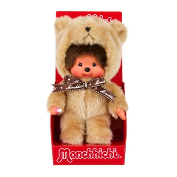 MONCHHICHI Pliušinė beždžionėlė su meškučio kostiumu, 20 cm