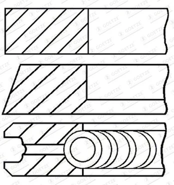 GOETZE 08-444105-00 Piston rings set