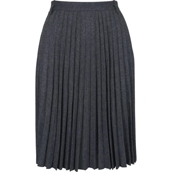 Midi sijonas moterims, Pilka, Herringbone midi skirt