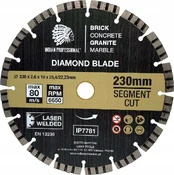 SEGMENT TURBO CUT DIAMOND BLADE 230mm INDIAN PROFESSIONAL kaina