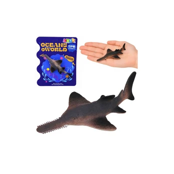 Lean Toys Fish Rubber Swordfish Figurine Stretchable Realistic Ocean Fish 15cm