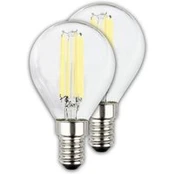 LED lemputė E14 2,5W skaidri 3000K 525lm EEK A 2er