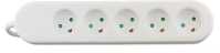 Mercodan 982150, 5 m, Baltas, 5 AC outlet(s), Baltas, 1 pc(s)