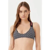 HUGO Bikinio viršus Monogram 50534948 Juoda