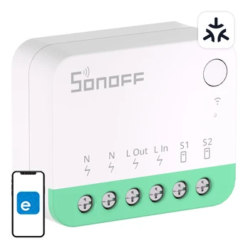 „Sonoff MINIR4M Matter“ išmanusis „WiFi“ mini jungiklis („HomeKit“, „SmartThings“, „Home Assistant“).