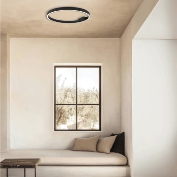 37W LED lubinis šviestuvas, juodas, 3000K, dimeriuojamas, 60cm