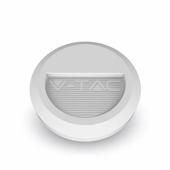 2W apvalus šviestuvas, baltas, IP65, 3000K