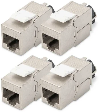 DIGITUS CAT 6A Keystone Modul geschirmt mit Kabelmanager 4St