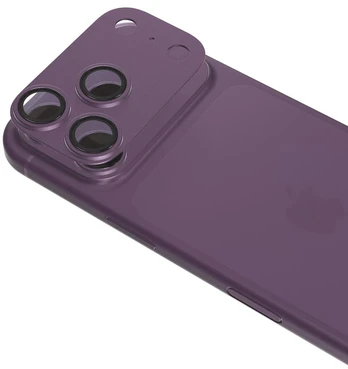 Epico Aluminum Anti-Reflective Lens & Island Protector for iPhone 18 Pro Max with Easy Application - Dark Violetinė