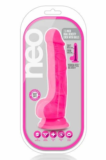 Blush Novelties Neo 7.5 Inch Dual Density Model with Suction Base, Beige