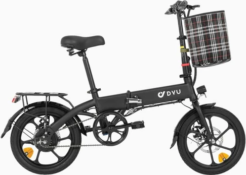 Elektrinis dviratis DYU A1F, 16", 250W, 7,5Ah, juodas