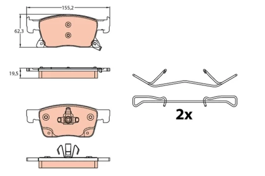 TRW GDB2139 Brake pad set