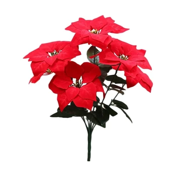Dirbtinė gėlė, puansetija Christmas Touch, raudona sp., 50 cm