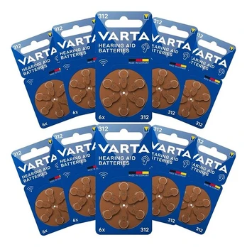 Varta elementai klausos aparatams 312, 60vnt.
