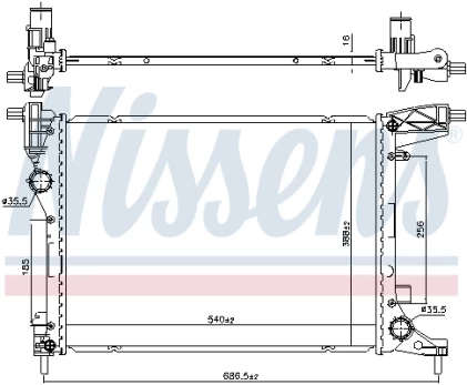 Variklio radiatorius NISSENS NIS 606277