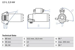 BOSCH 0 986 027 010 Starteris