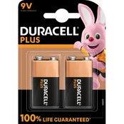 Duracell Plus-9V B2 9 V-blokbatteri Alkali-mangan 9 V 2 stk kaina