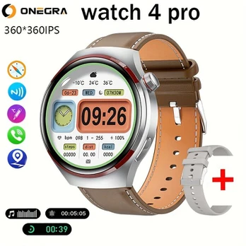 Vyrų išmanusis laikrodis 4pro,, Rudas diržas-6