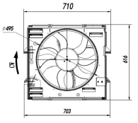 NRF NRF 47921 Radiator fan kaina