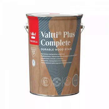 Medienos dažyvė TIKKURILA VALTTI PLUS COMPLETE, šilko matiniai, pilkos sp., 5 l