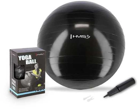 YB01 55CM Juodas HMS GIMNASTINIS KAMULIS