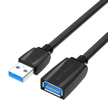 USB 3.0 vyriškas USB moteriškas ilgintuvas, Vention 3 m (juodas)